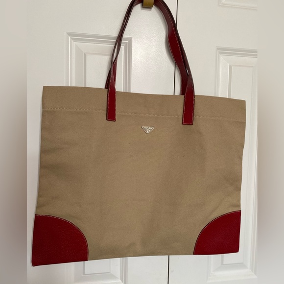 Original Prada Canvas tote shoulder bag - Picture 4 of 15